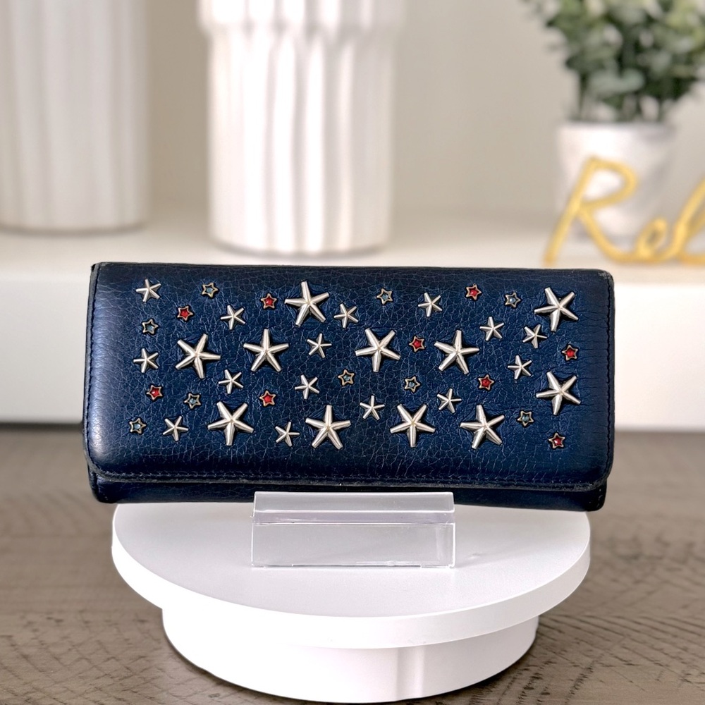Jimmy Choo Studded Long Wallet - Blue
